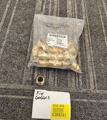 (QTY 25) 28214L Low Pressure Hex Nipple 1/2″ Male NPTF Brass Pipe Thread