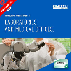 Kimtech 34155 KIMWIPES, Delicate Task Wipers, 1-Ply, 4 2/5 x 8 2/5, 286/Box