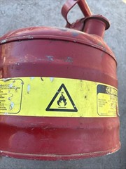 Justrite 2.5 Gallon Red Steel Type I Safety Can Made In USA