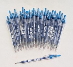 30 Misprint Click Pens JAVALINA UPCYCLE Hub Pen Lot RECYCLED PLASTIC Blk Gel Ink