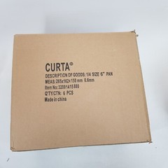 CURTA 6 Metal 1/4 Size 6″ Deep Food Pans 6.5×10.5″Steam Prep Fridge NSF Thick
