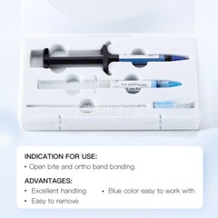 Dental Orthodontic Adhesive Light Cure Band Cement Shade Blue Glue Intra Kit USA