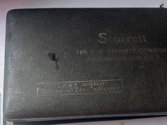 Vintage The L.S. Starrett Co Dial Indicator Last Word CASE ONLY