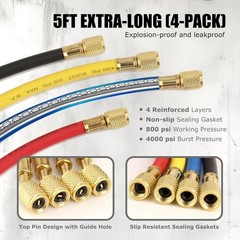 4 Way A/C Manifold Gauge Set – R134A R410A R404A R22^^