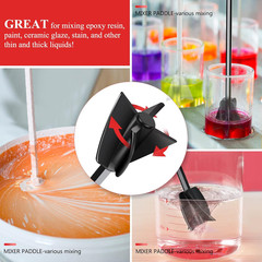 4Pc Resin Mixer Paddles for Drill Epoxy Paint Stirrer Attachment Silicone