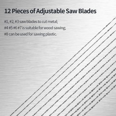 Cunyuer Spiral Scroll Saw Blades #5, 12PCS 5 inch for Black