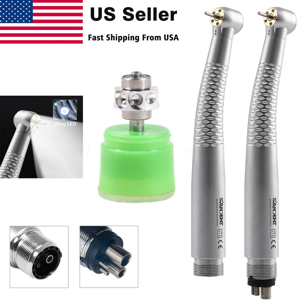 OLED 5 Light LED E-Generator Dental High Speed Fiber Optic Handpiece 2/4Hole B/M
