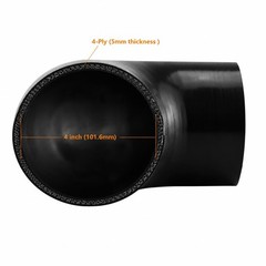 Ucreative 90 Degree Elbow ID: 4.0″ (101.6mm) 4-Ply High Performance Coupler S…