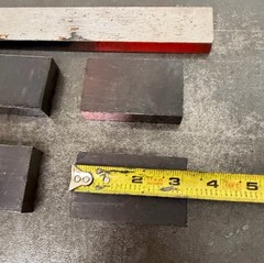 4140 Alloy Steel Bar Lot – Round/Flat/Cutoff Pieces – 5 Pieces – 6.85 LBS
