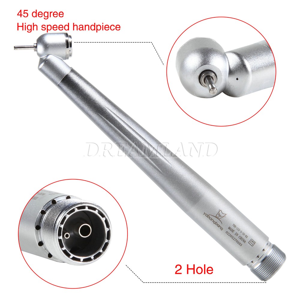 NSK Style Dental 45 Degree LED/No-LED Surgical High Speed Handpiece 2Hole Borden