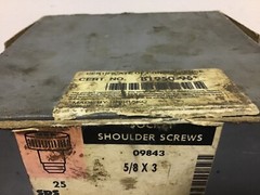 Qty (2) 5/8″ X 3″ Unbrako Shoulder Screws, 09843