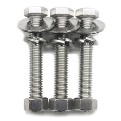 (10 Sets) 1/4-20×2 Stainless Steel Hex Head Screws Bolts, Nuts, Flat & Lock W…