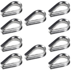 10 Pcs 3/8″ Wire Rope Thimbles M10 Cable Thimbles 304 Stainless Steel Thimble Ri