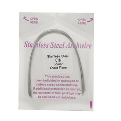Dental Orthodontic Arch Wires Stainless Steel Round Ovoid Form Upper Lower 012