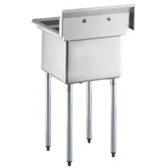 24″W x 23 1/2″L Stainless Steel One Compartment Commercial Utility Sink