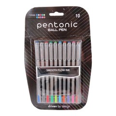 NEW Pentonic Premium Ball Point Pen 1.0 mm Medium Point, 10-Count, Assorted