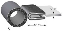 Trim-Lok Trim Seal EPDM Closed Cell Sponge Rubber Bulb Seal/PVC/Aluminum with…