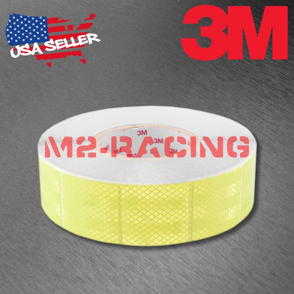 3M Diamond Grade Neon Yellow Conspicuity Tape 2″ x 2″ CE Approved Reflective