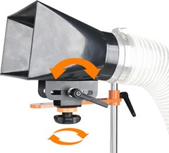 Dust Hood Stand with Folding Extension Arm, Wood Lathe Dust Hood Collection fitt