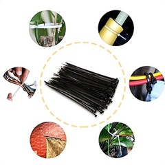 500 BULK~6″ BLACK CABLE ZIP TIES Heavy Duty UV Resistant UL 6/6 Nylon
