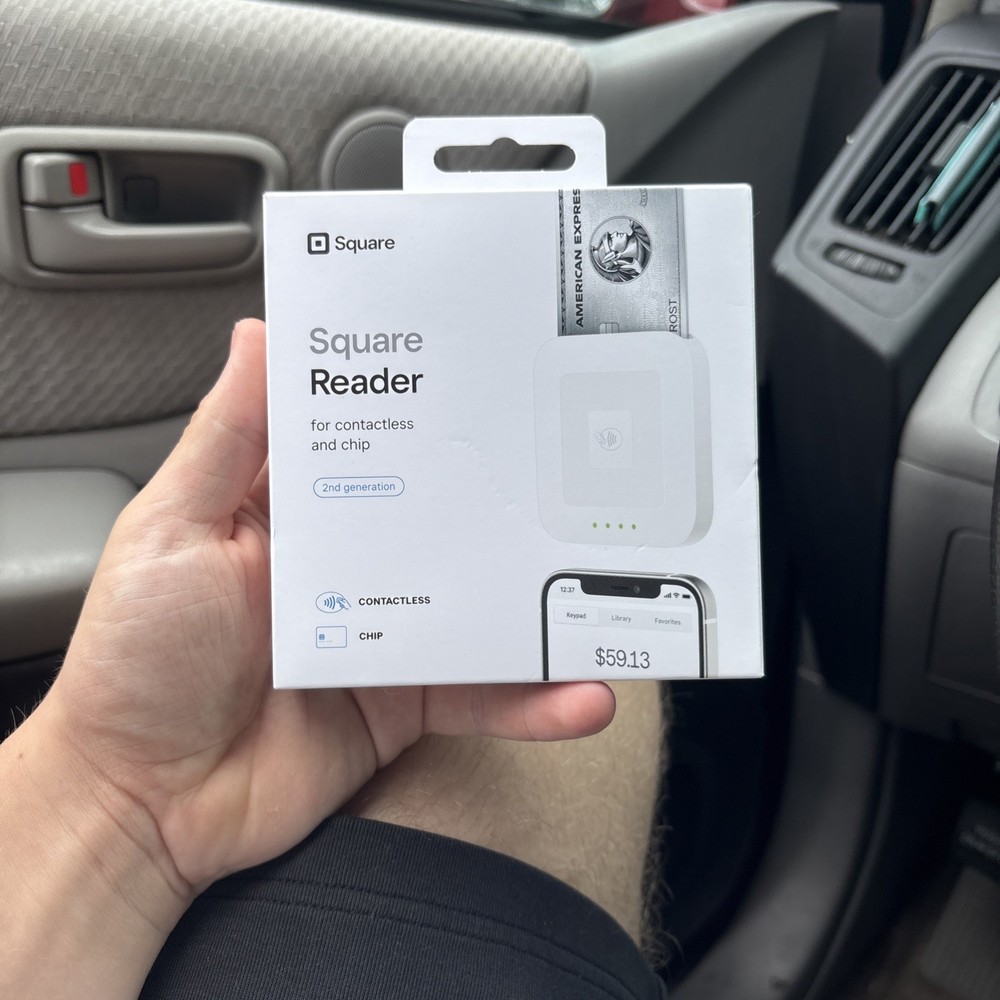 New Square Card Reader for Contactless and Chip 2nd Generation White