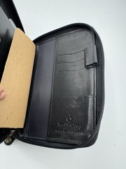Vtg Franklin Covey Black Leather Spacemaker Full Zip Binder Planner 1996 Compact