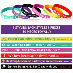 30 Pcs Bible 2.5 inches x 0.5 inches, yellow, green, pink, red, purple, black