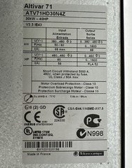 Schneider Electric Altivar 71 30kW/40HP 480V Frequency Converter ATV71HD30N4Z