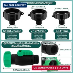 275-330 Gallon IBC Tote Hose Adapter, 3 Sizes IBC Tote Adapter Top Selling