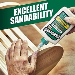 Wood Glue 8 Ounce Waterproof Exterior Interior Woodworking Repair Furniture
