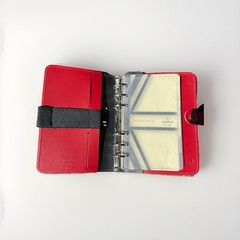 Filofax Personal Organizer, 6.75 × 3.75″ Red Leather, Made In UK