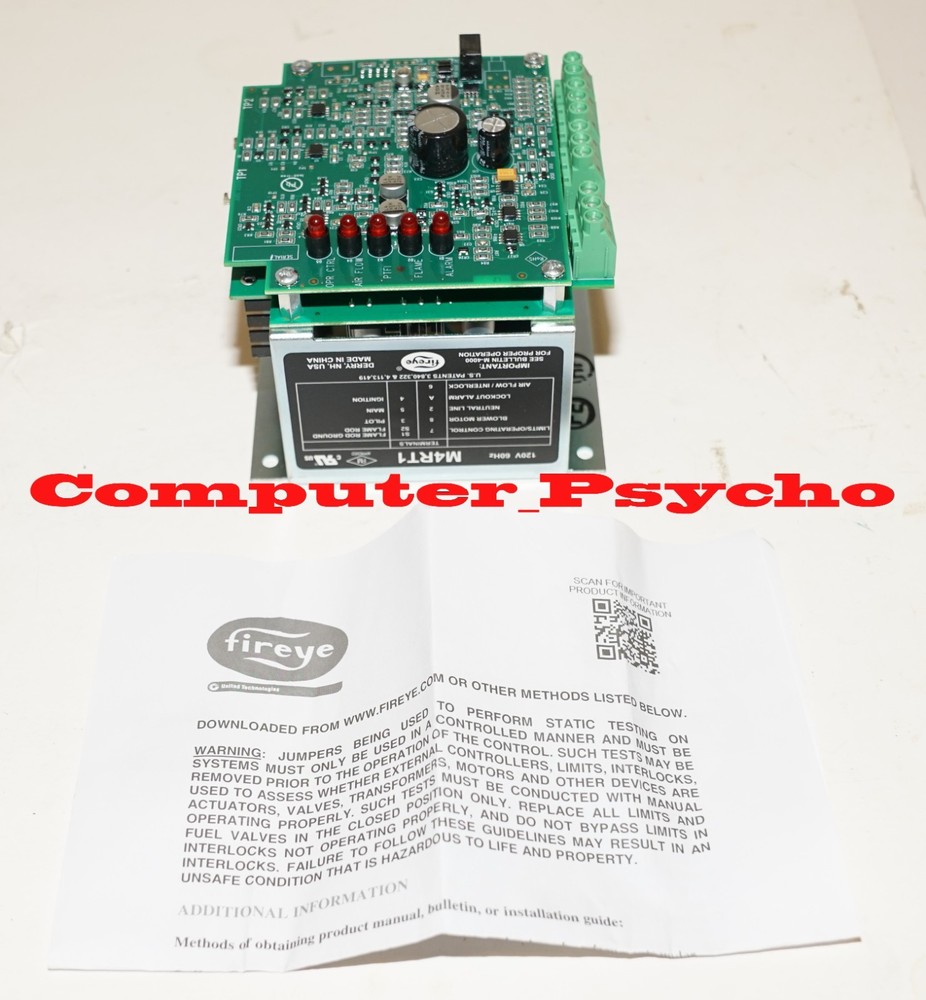 CAPTIVE-AIRE FIREEYE M4RT1 FLAME SAFETY CONTROL MODULE GENUINE REAL OEM HVAC