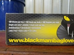 X-LARGE Black Mamba Gloves (100 per box); Disposable Nitrile Mechanic Glove;HVAC