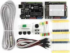 Basic Electronics Starter Kit for Beginners – with UNO R3 Board, Compatible with