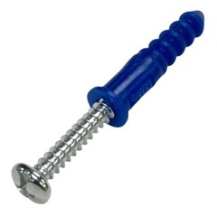 50x Expansion Wall Anchors with 50x Screws Set for 1/4in Drill Hole Installation