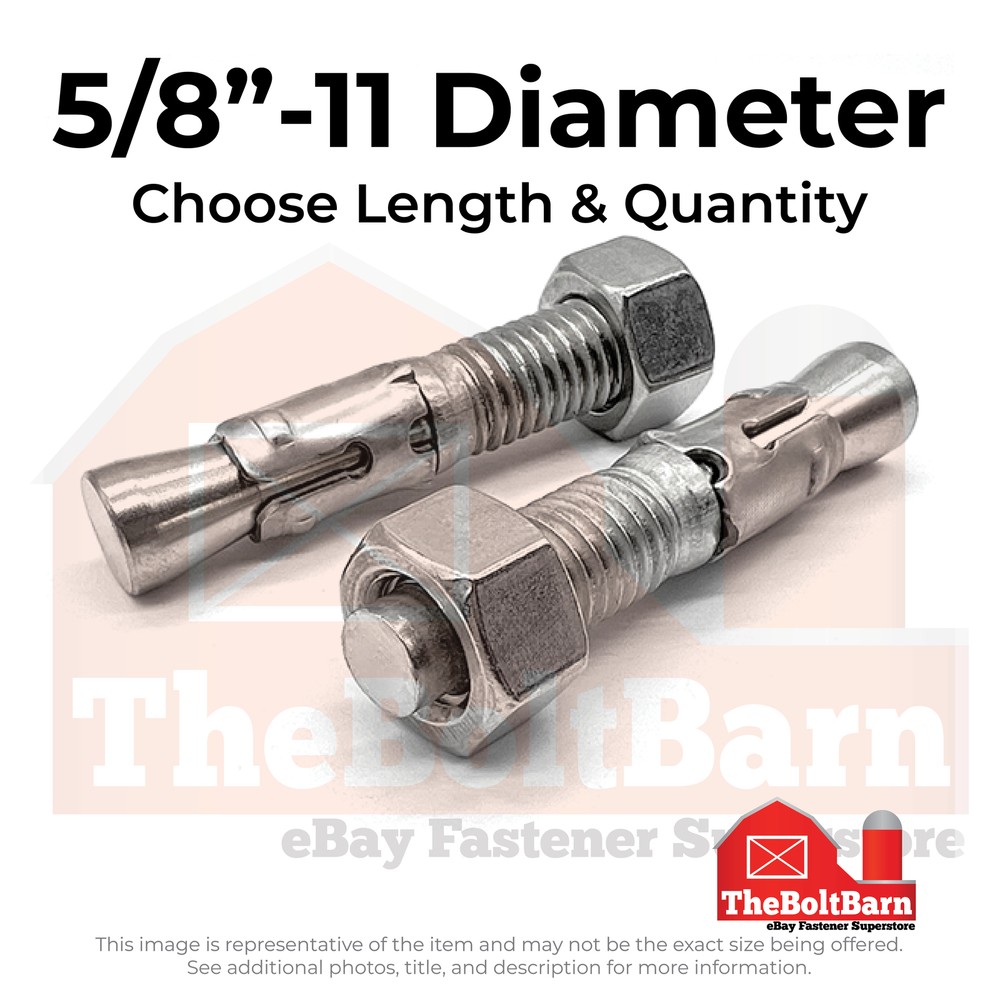5/8″-11 316 Stainless Steel Wedge Anchors (Pick Length & Qty)