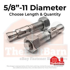 5/8″-11 316 Stainless Steel Wedge Anchors (Pick Length & Qty)