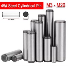 M3 M4 M5 M6 M8 M10 M12 M16 M20 Metric Dowel 45# Steel Pins Hardened & Ground