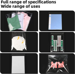 Self Sealing Cellophane Bags, Clear Resealable Bags for Packaging Shirt, 10×14 i