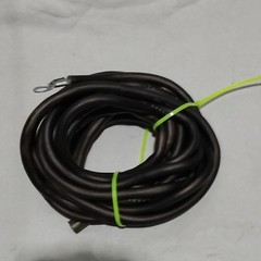 2-Conductor Copper Battery Cable w/ Ring Terminals 100ft 6-7 AWG Black