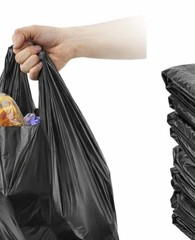 Black T-Shirt Carryout Bags 600 by Poly-America