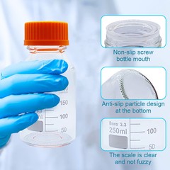 1pc100/250/500/1000ml Borosilicate Sample Glass Threaded Reagent Bottle