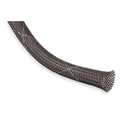 TECHFLEX FRN0.25TB10 Braided Sleeving,0.250 In.,10 ft.,Black 2RMD7