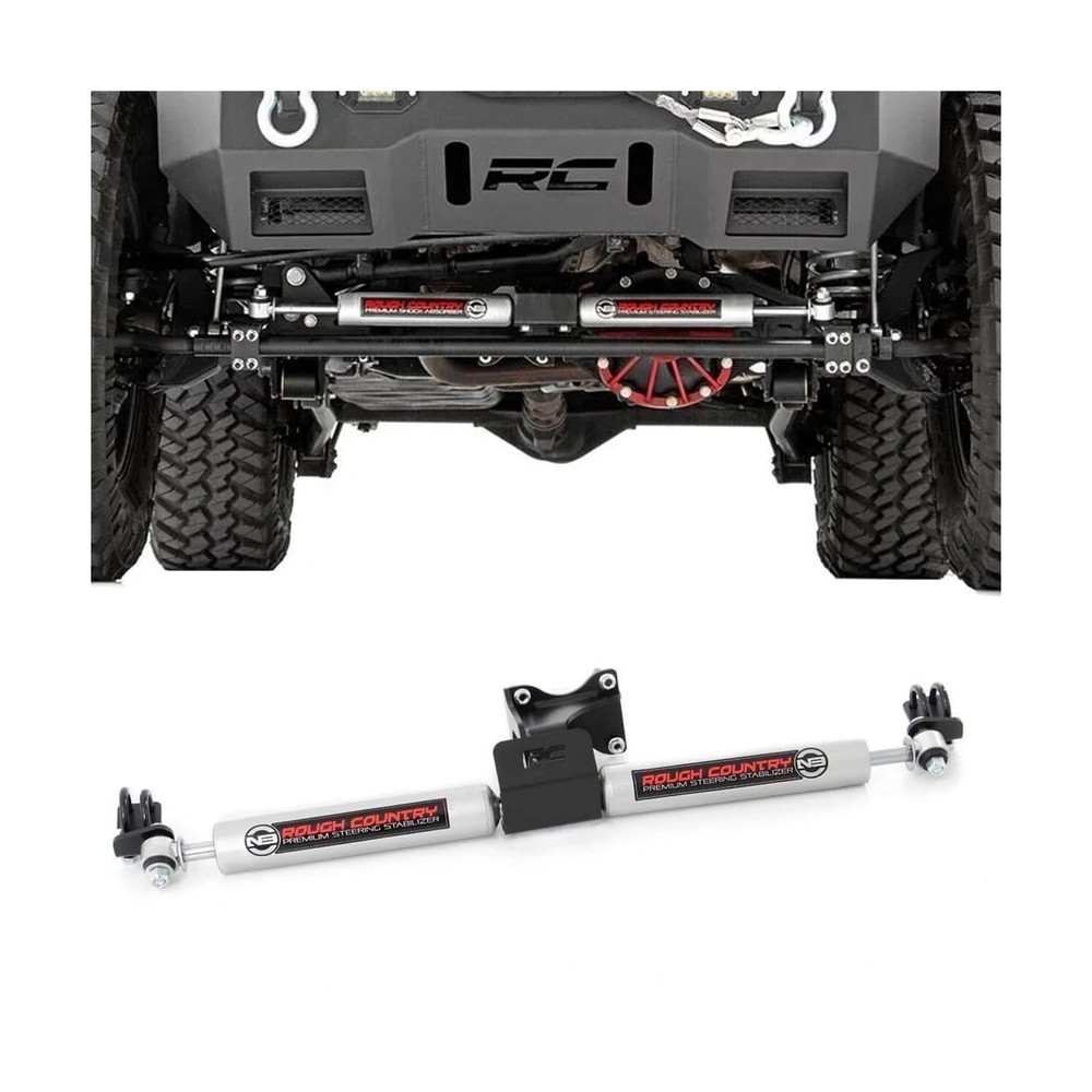 Rough Country N3 Dual Steering Stabilizer for 07-18 Jeep Wrangler JK – 8734930