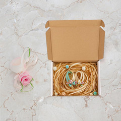 HORLIMER 7x5x1 Shipping Boxes Set of 100, White Corrugated Cardboard Mailer Box