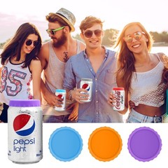 6 PCS Silicone Soda Can Lids,6 Color BPA-Free Reusable Silicone Can Covers, C…