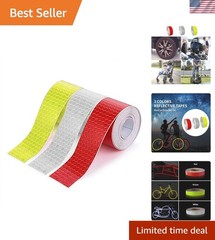 3 Rolls of Reflective Vinyl Tape – 1″ x 10 ft, Perfect for Vehicles and Clothing