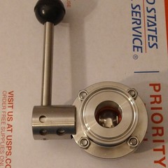 1” Sanitary Butterfly Valve with Pull Handle Stainless Steel