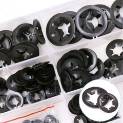 340pcs Internal Tooth Star Lock Spring Quick Washer Push On Speed Nut Assortment