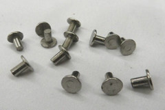9/64″ 2 Lb. Rivet Steel Tin Plated Tinners Solid Rivets Flat Head 100 Pcs. #1643